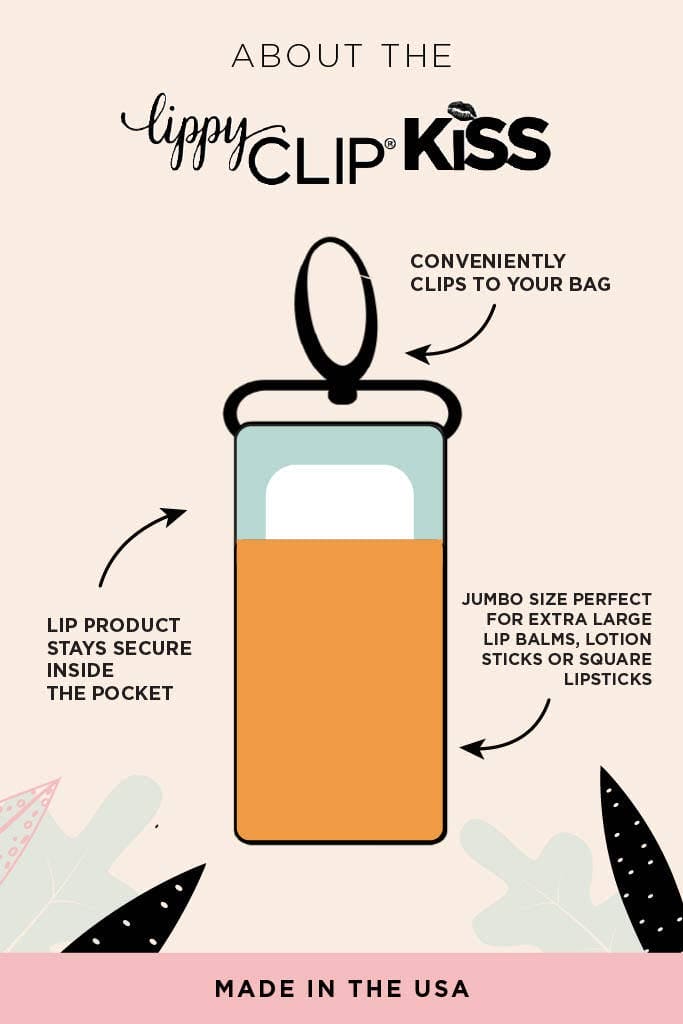 LippyClip Lip Balm Holder - Hydrangeas LippyClip KISS for Larger Lip Balms LippyClip Lip Balm Holder