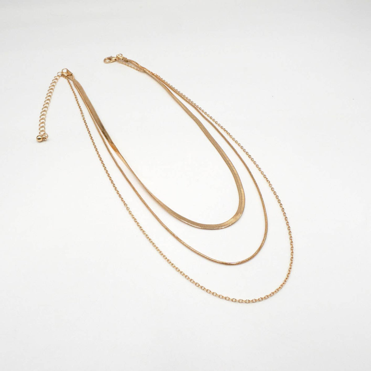 Gold-Tone Triple-Layer Chain Necklace, photo 1 of 3