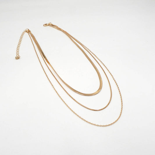 Gold-Tone Triple-Layer Chain Necklace, photo 1 of 3