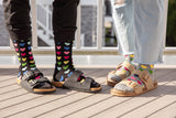 Multicolored Hearts Bamboo Crew Women's Socks