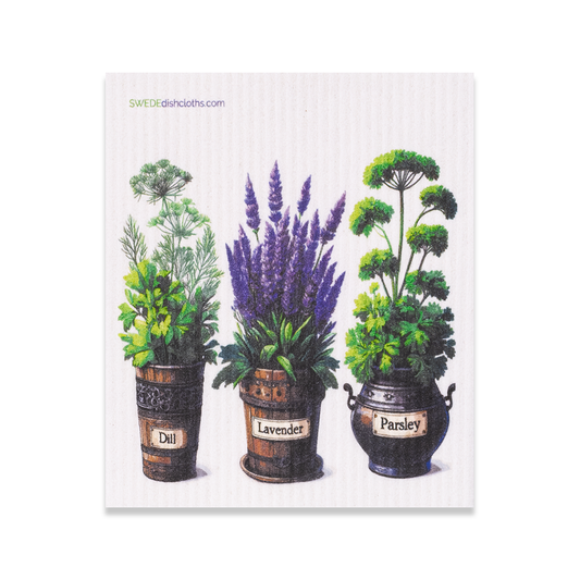 SWEDEdishcloths - Swedish Dishcloth Herbs - Dill, Lavender and Parsley SWEDEdishcloths