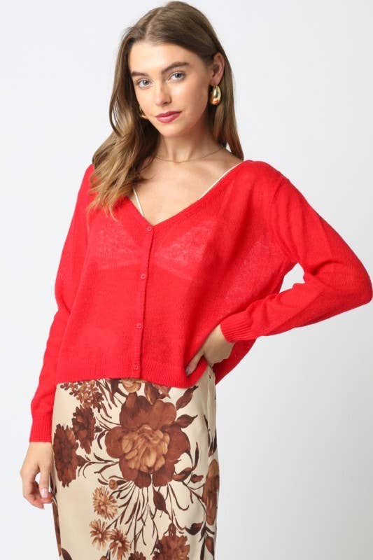 Women's Sheer Lightweight Cardigan