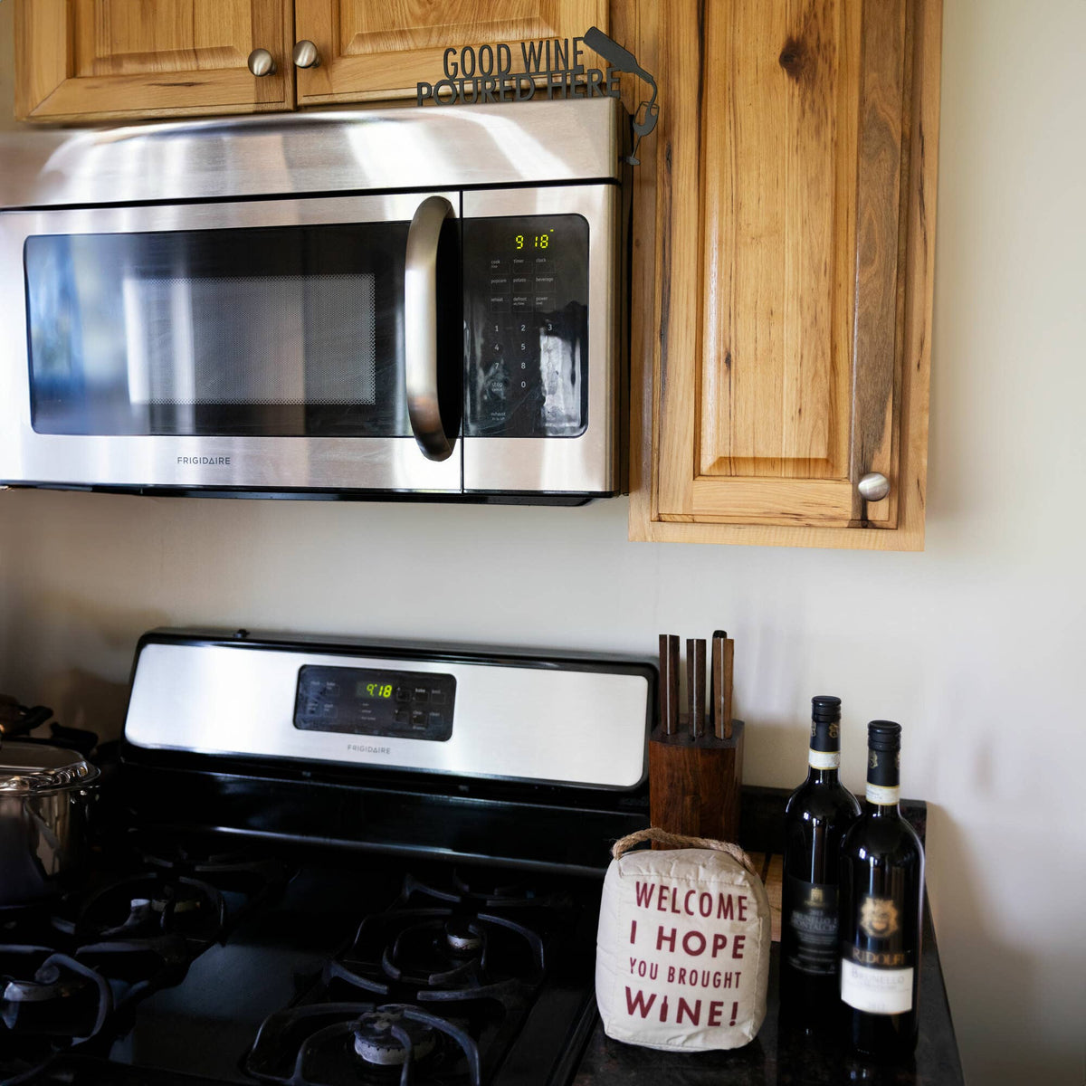 Good Wine - Metal Door Topper Pavilion