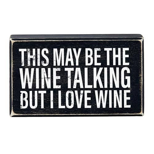 Love Wine 6x3.5 Blk Box Sign Angle