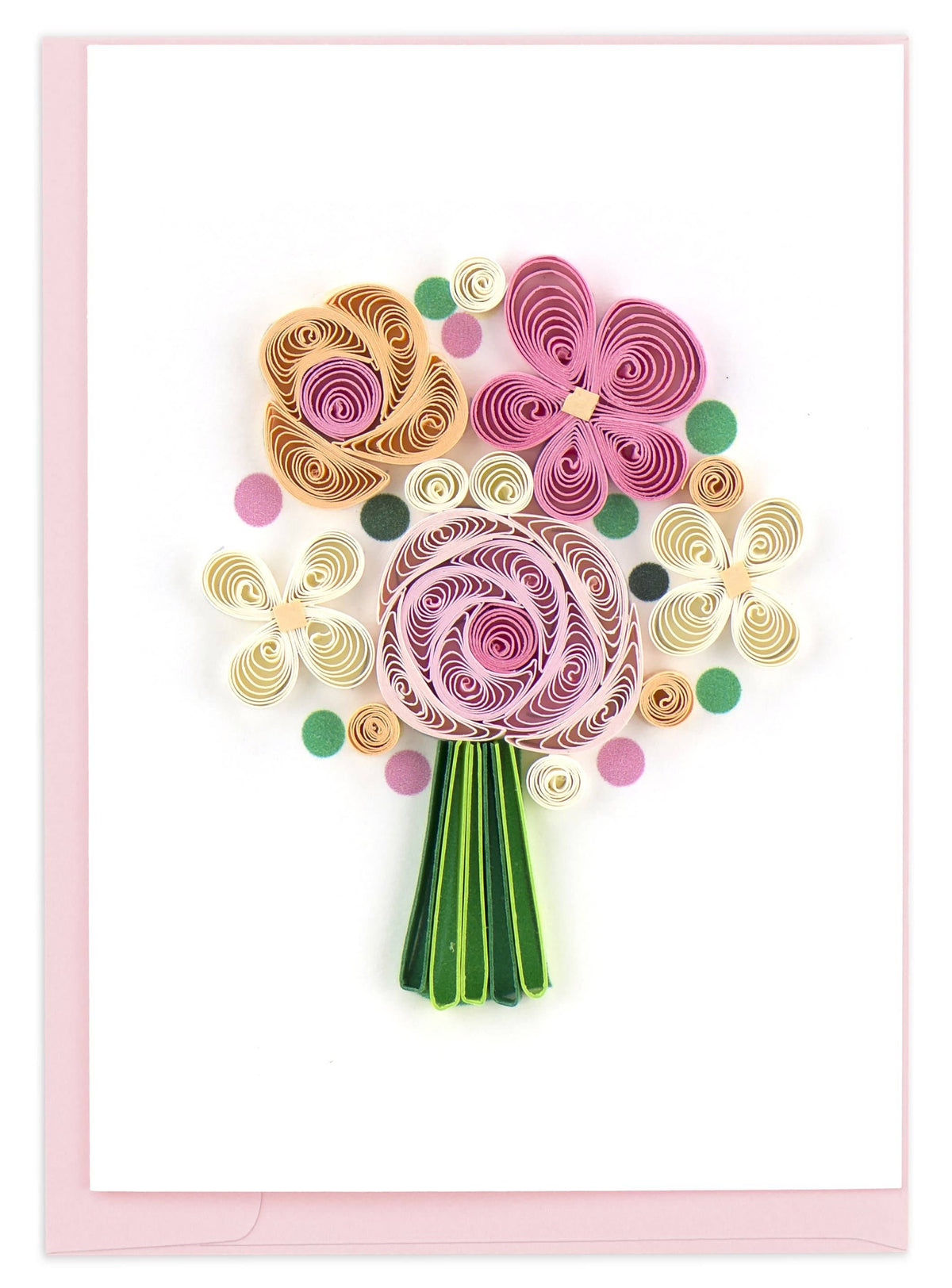 Quilling Card - Flower Bouquet Gift Enclosure Mini Card Quilling Card