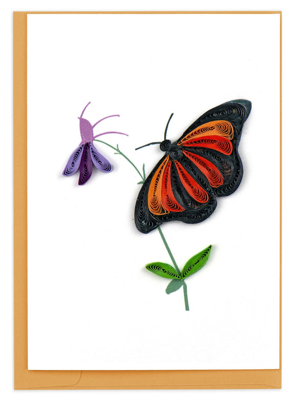 Quilling Card - Monarch Butterfly Gift Enclosure Mini Card Quilling Card