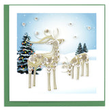 Quilling Card - Snowy Reindeer Quilling Card