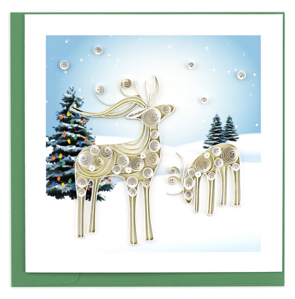 Quilling Card - Snowy Reindeer Quilling Card