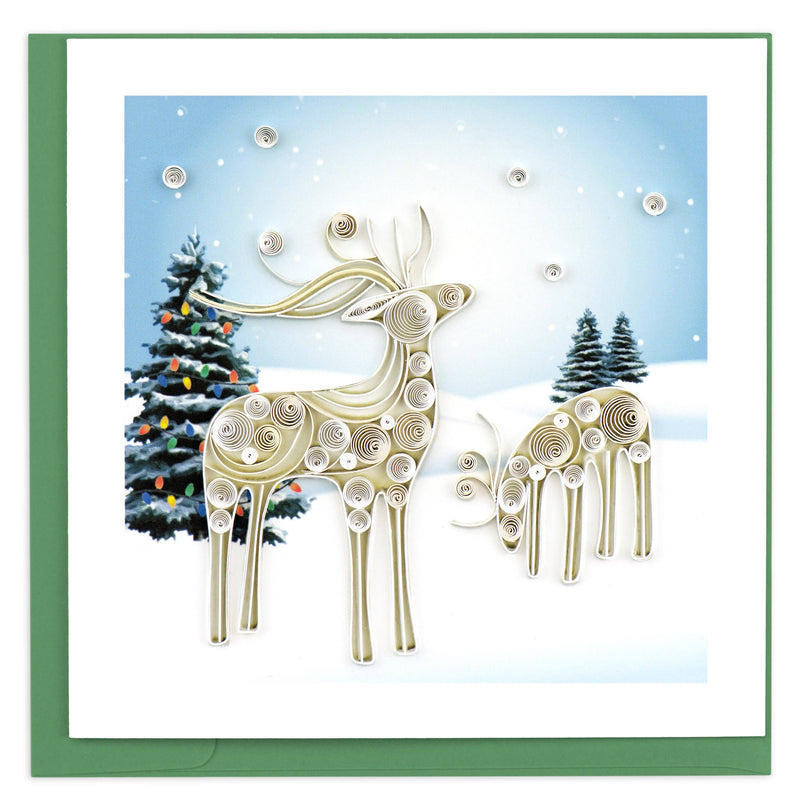 Quilling Card - Snowy Reindeer Quilling Card