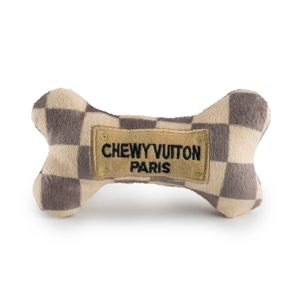 Haute Diggity Dog - Checker Chewy Vuiton Bones Squeaker Dog Toy