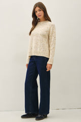 Chunky Knit Raglan Sleeve Sweater | Wool Blend