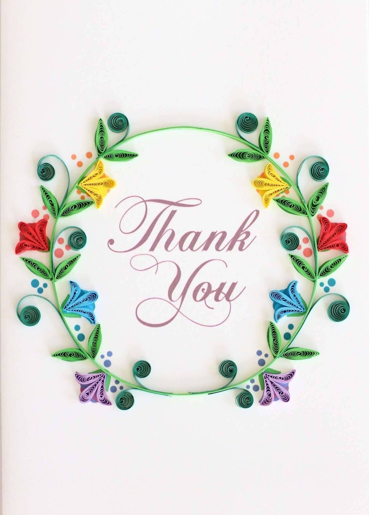 Thank you Wreath (Mini Quilled Card)