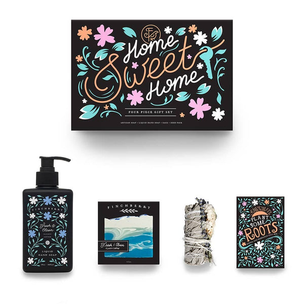 FinchBerry - Home Sweet Home 4 Pc Bath & Body Set Gift FinchBerry