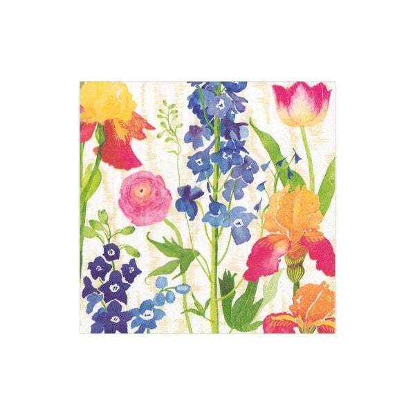 Summer Garden White Napkin Box - Cocktail Caspari