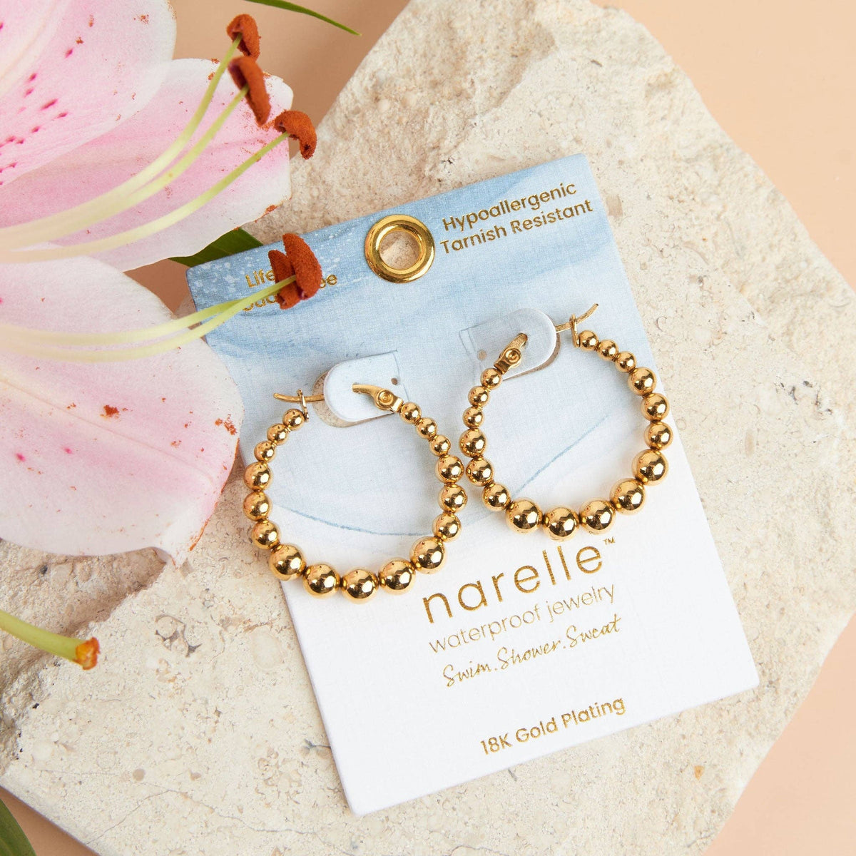 Elsie & Zoey - Narelle Waterproof Bubble Hoop Earrings Elsie & Zoey