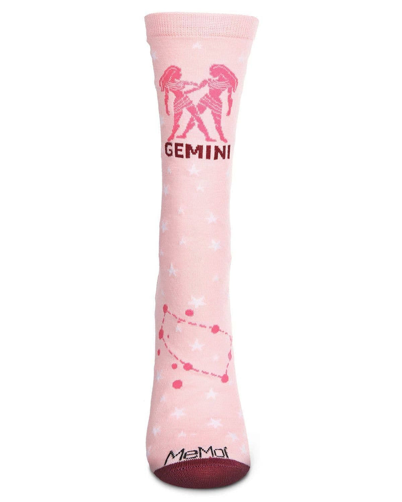 - Gemini Zodiac Sign Crew Sock: 9-11 / Pink Icing - Kindred & Crew