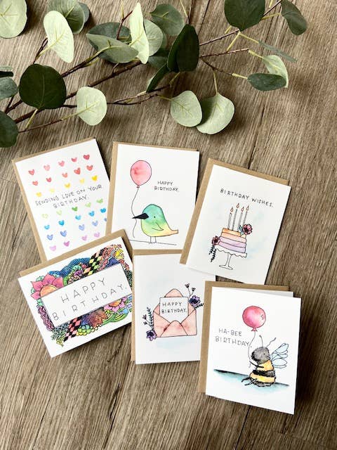 Ink + Splash - Assorted 6 Pack - Birthday Cards Ink + Splash