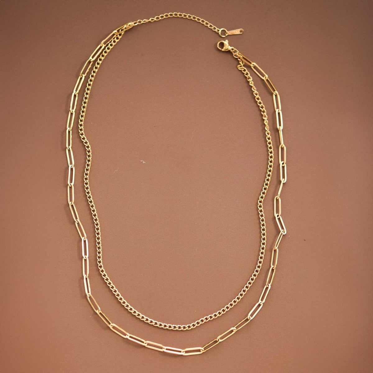 18K Gold Plated Paperclip Chain Necklace