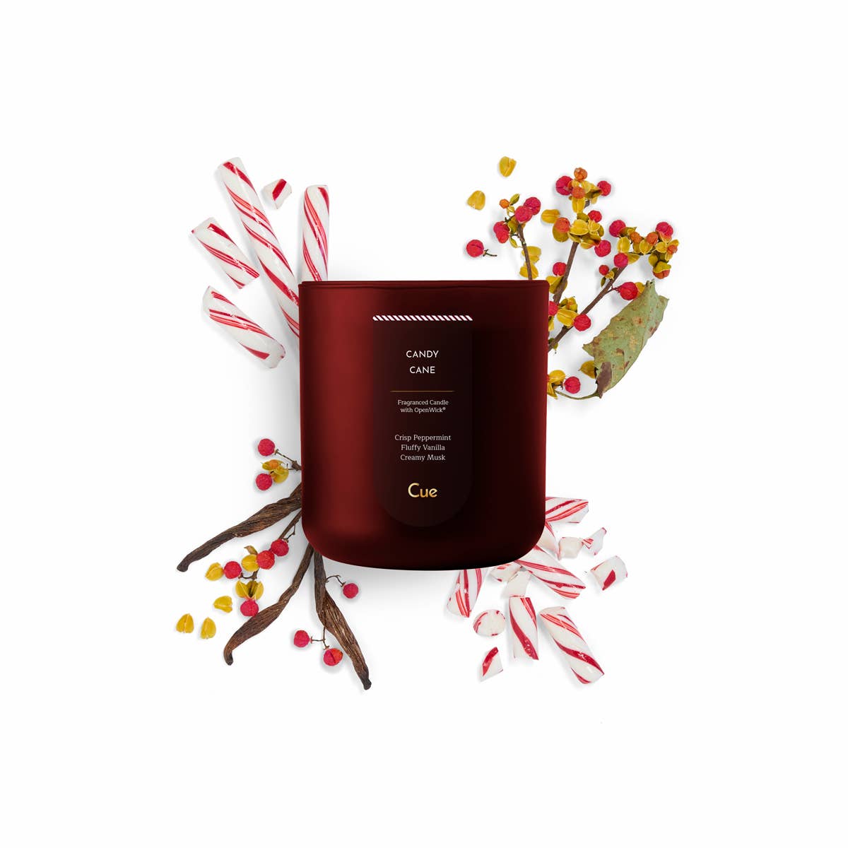 Candy Cane Candle: Red 14oz