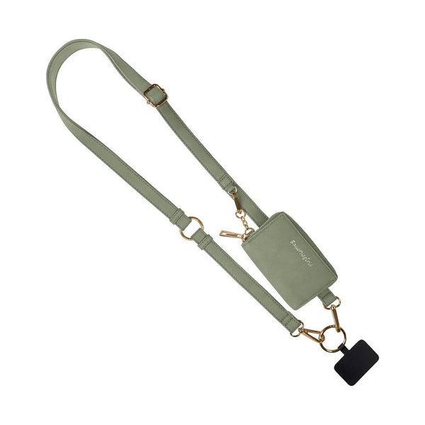 Save The Girls - Clip & Go Brushed Vegan Leather Phone Lanyard - RFID Pouch Save The Girls