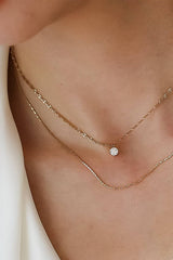 18K Gold Plated Layered Chain Necklace