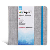 KINGART - Hardcover Watercolor Sketchbook - 5.5” x 5.5” 140lb (300g) - 24 Sheets