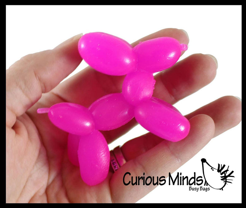 Curious Minds Toys - 1 Mini Balloon Dog Stretchy Toy - Cute Squishy Sensory Fidg Curious Minds Toys