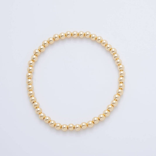 Gold Ball Stretch Bracelet | 2mm | 18K Gold Filled