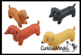Curious Minds Toys - 1 Stretchy Weiner Dog Crushed Bead Sand Filled - Doggy Lover Curious Minds Toys