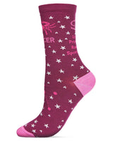 Cancer Zodiac Sign Crew Sock: 9 - 11 / Grape - Kindred & Crew