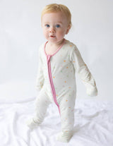 Baby Heart Bamboo Convertible Footed Onesie