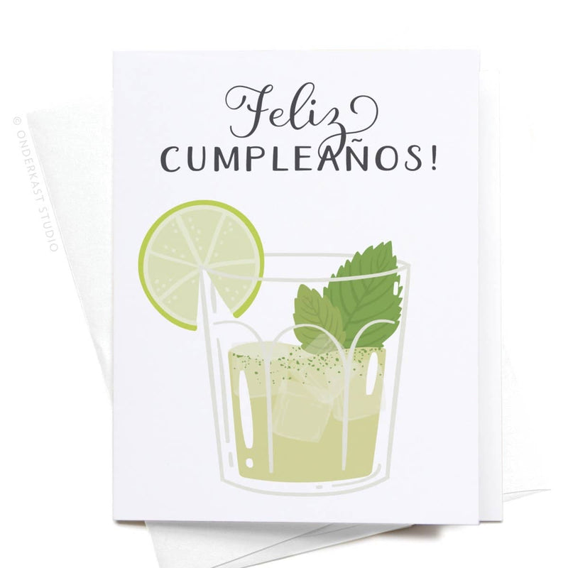 Onderkast Studio - Feliz Cumpleaños! Mojito Greeting Card Onderkast Studio