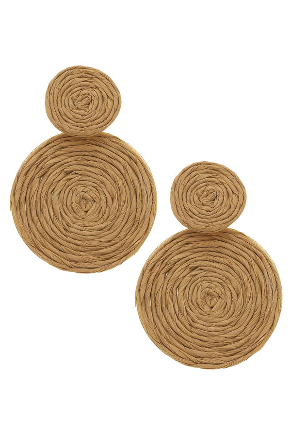 Canvas Style - Simone Raffia Deco Earrings Canvas Style