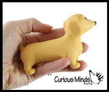 Curious Minds Toys - 1 Stretchy Weiner Dog Crushed Bead Sand Filled - Doggy Lover Curious Minds Toys
