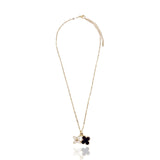 - Double Pendant CZ Clover Necklace KIKICHIC
