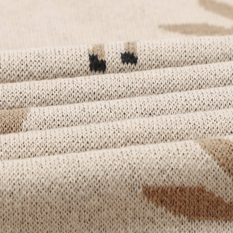 Bleu La La - 100% Luxury Cotton Receiving Swaddle Baby Blanket - Deer Bleu La La