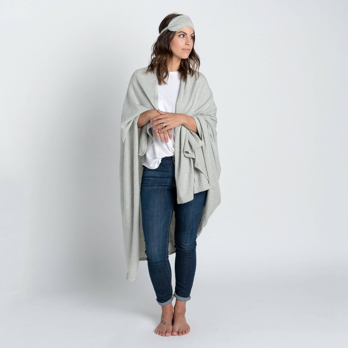 zestt organics - Organic Cotton Travel Set - Light Gray zestt organics