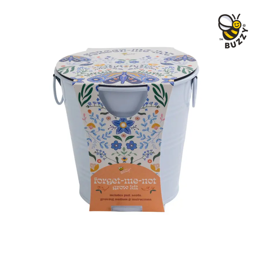 Painted Flower Grow Pail – Forget-Me-Not Indoor Garden Gift