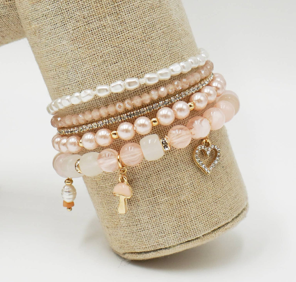 Rose Charm Beaded Bracelet Set, photo 5 of 6