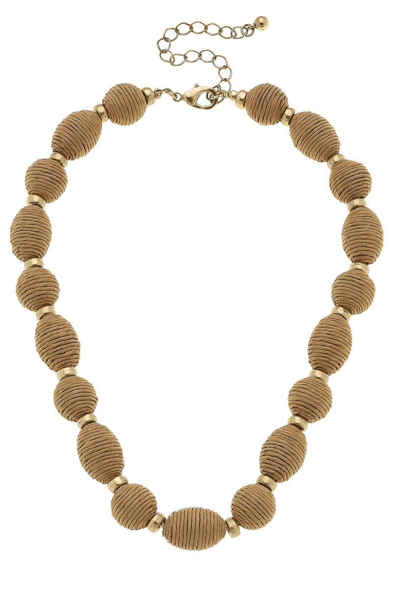 Canvas Style - Mickey Raffia Beaded Necklace Canvas Style