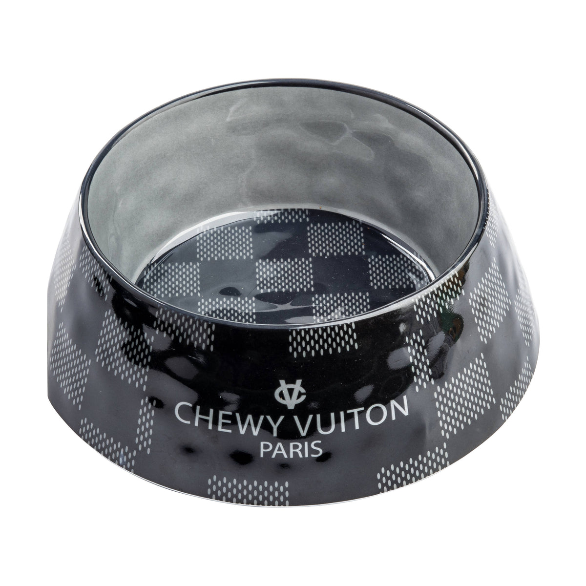 Medium Black Checker Chewy Vuiton Bowl