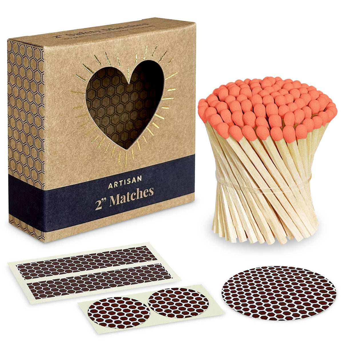 2" Refill Matches - Colors of Your Choice + Striker Stickers Thankful Greetings