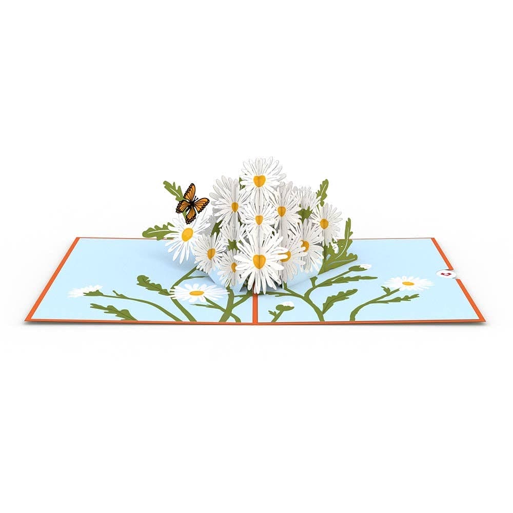 Lovepop Cards - Daisies with Monarch Butterfly Pop-Up Card, Flower Lovepop Cards