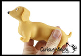 Curious Minds Toys - 1 Stretchy Weiner Dog Crushed Bead Sand Filled - Doggy Lover Curious Minds Toys