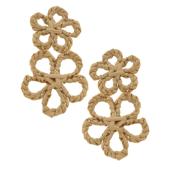 Canvas Style - Tahiti Raffia Statement Earrings Canvas Style
