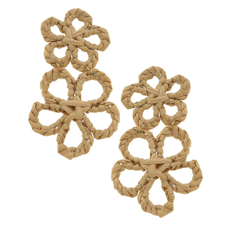 Canvas Style - Tahiti Raffia Statement Earrings Canvas Style