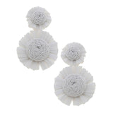 Canvas Style - Maui Raffia Statement Earrings Canvas Style