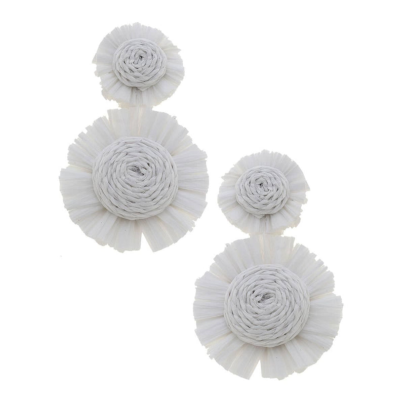 Canvas Style - Maui Raffia Statement Earrings Canvas Style