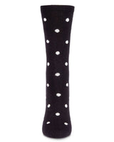 Womens Polka Dot Cashmere Blend Crew Socks