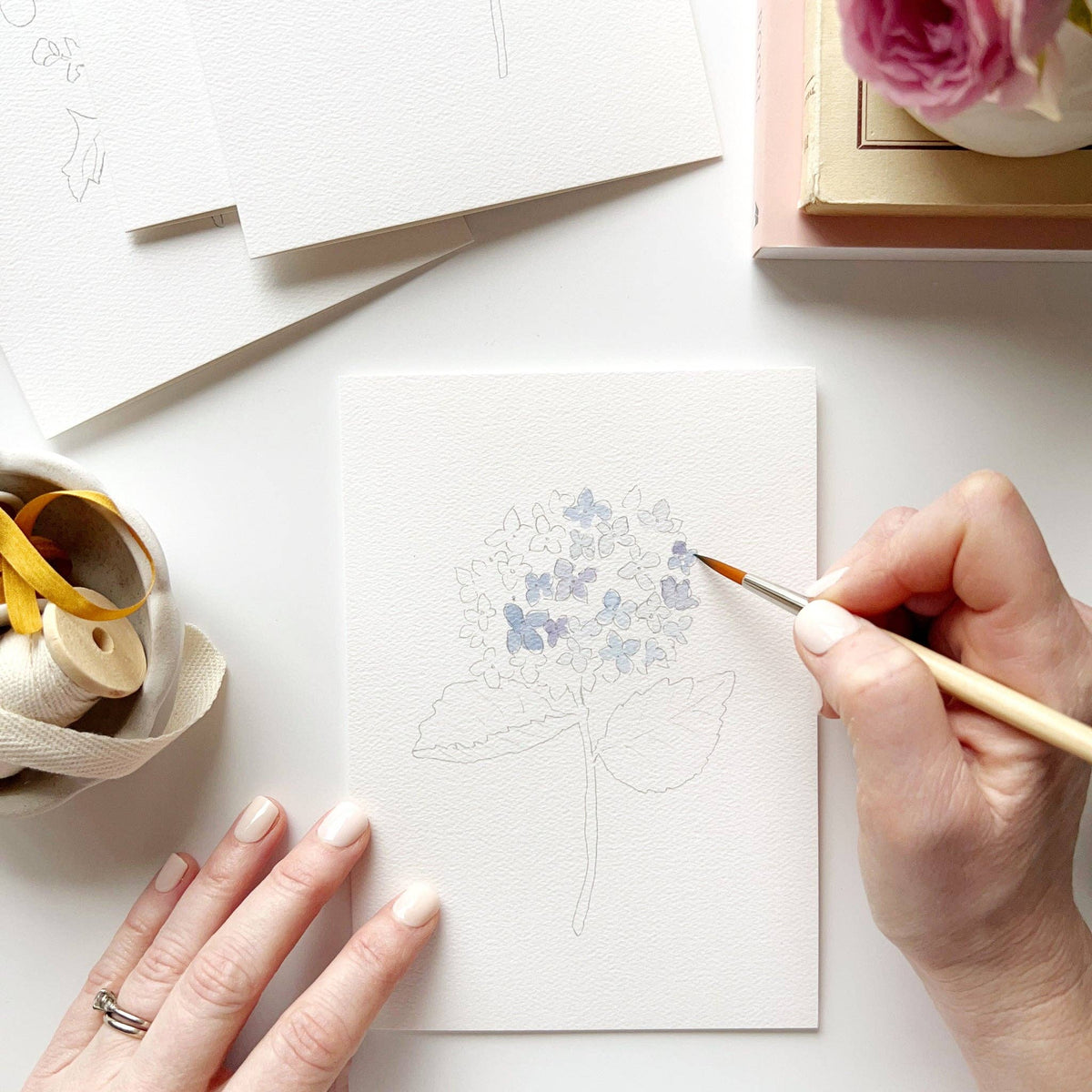 emily lex studio - Garden flowers paintable notecards emily lex studio